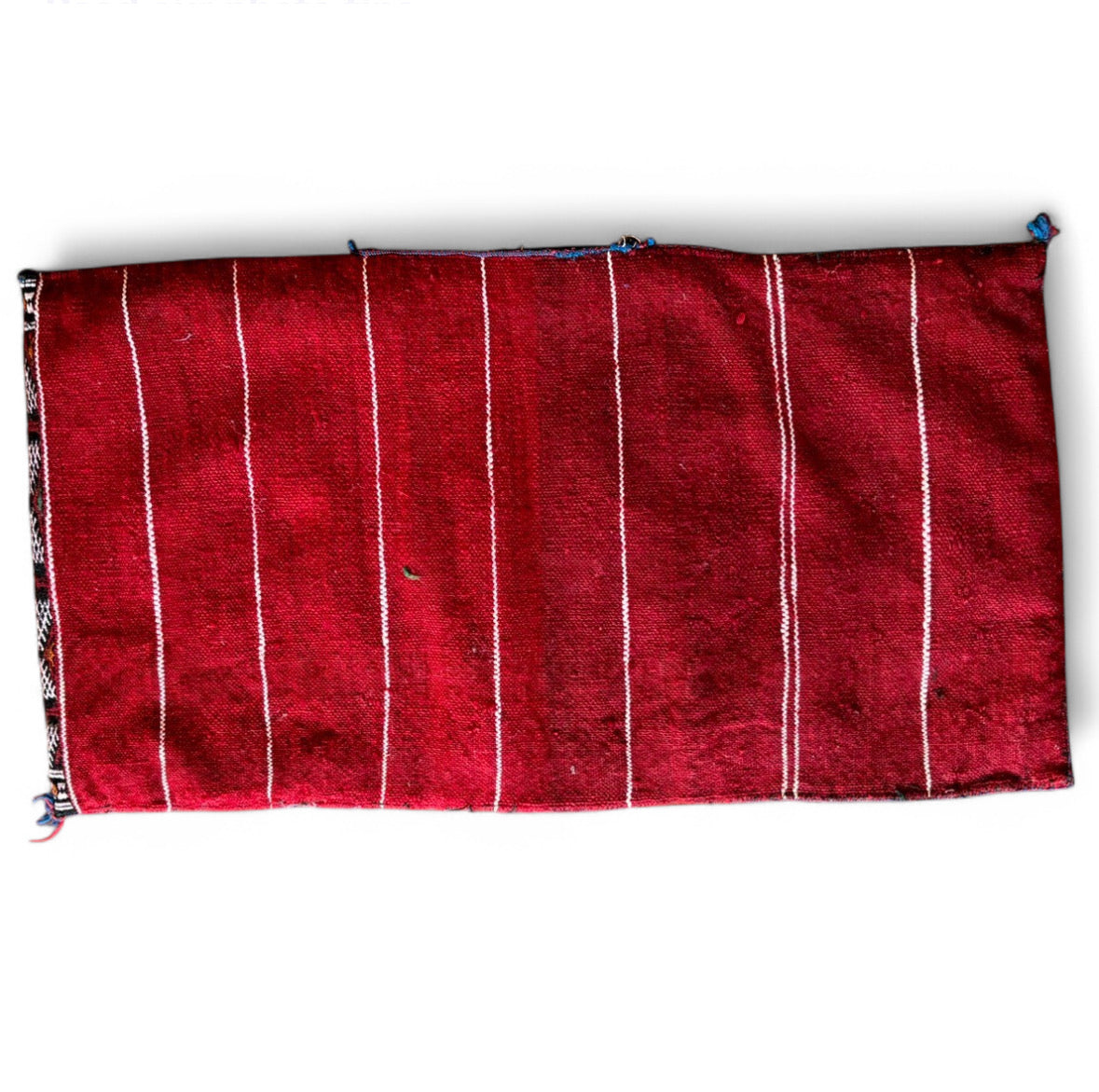 Vintage Sequined Moroccan Berber Pillow Kilim Tribal Cushion
