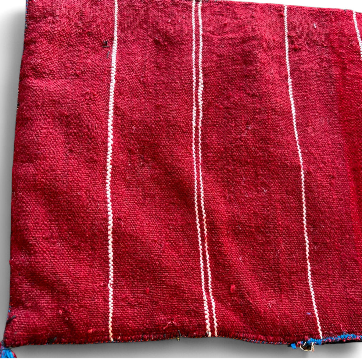 Vintage Sequined Moroccan Berber Pillow Kilim Tribal Cushion