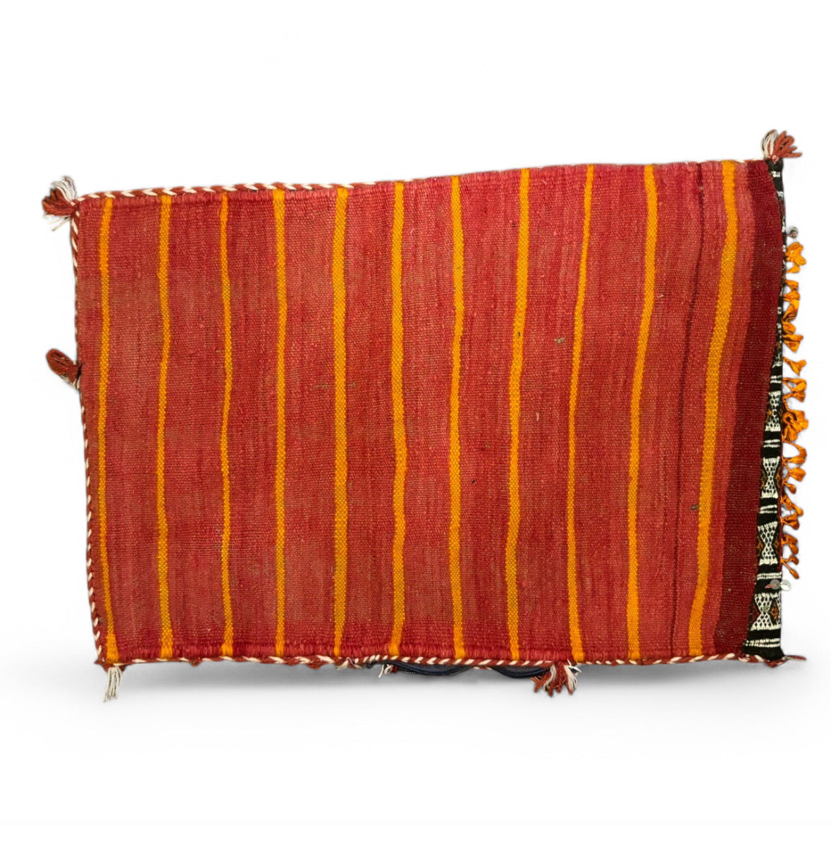 Vintage Sequined Moroccan Berber Pillow Kilim Tribal Cushion