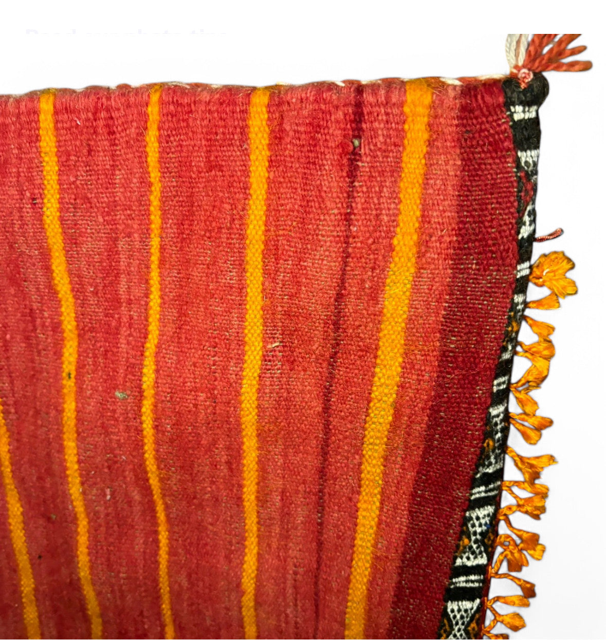 Vintage Sequined Moroccan Berber Pillow Kilim Tribal Cushion