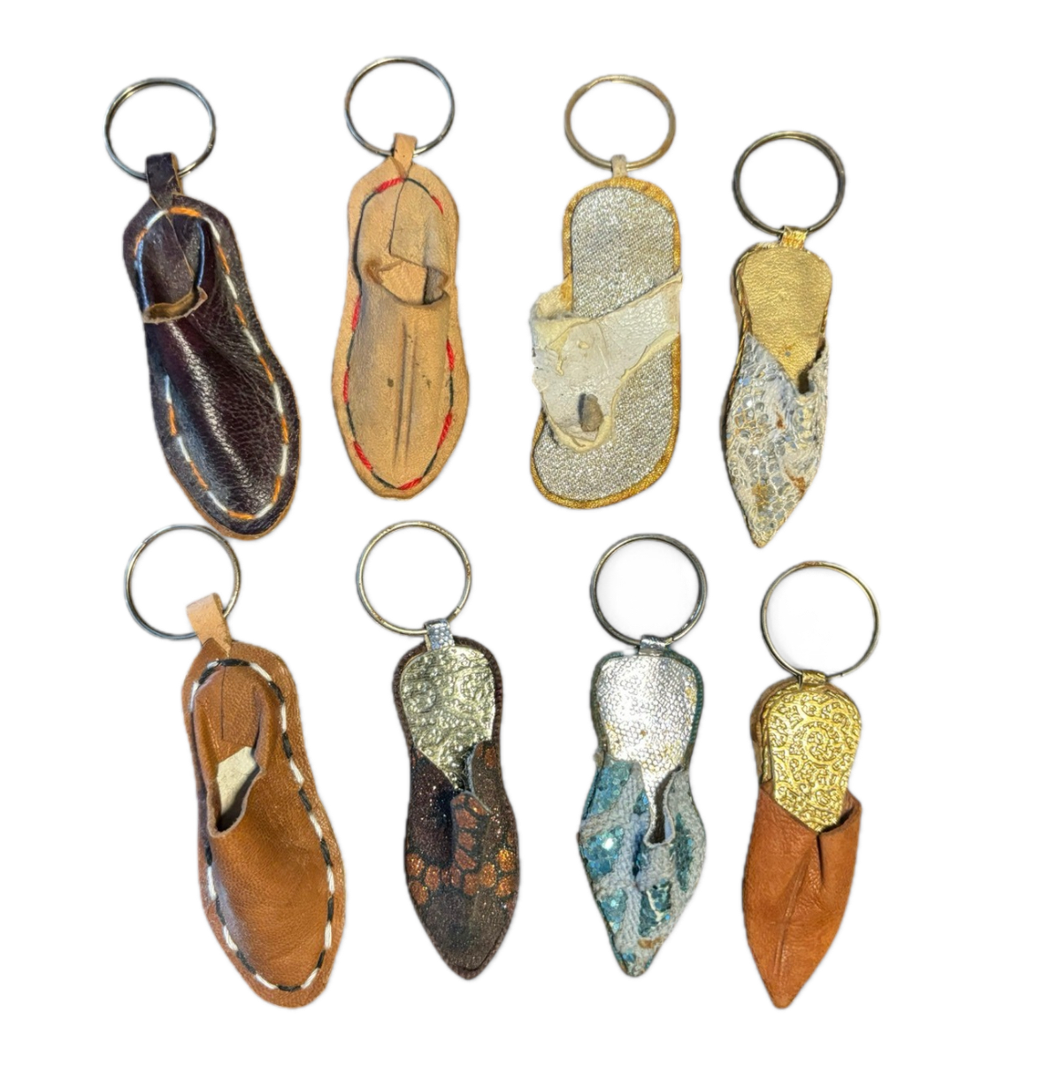 Leather Slipper Key Chain