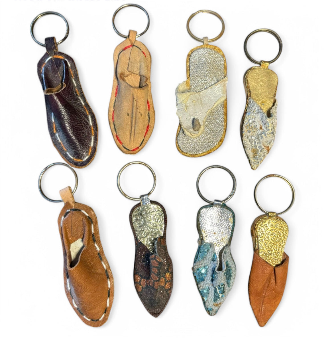 Leather Slipper Key Chain