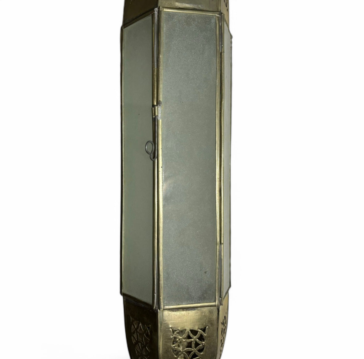 Long Brass & Glass Pendant Lantern