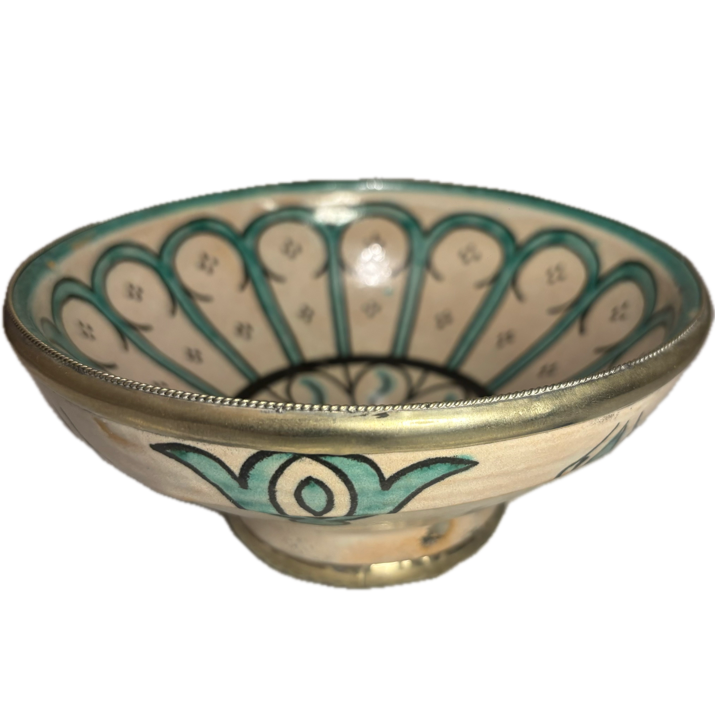 Teal Safi Medium Ceramic Bowl