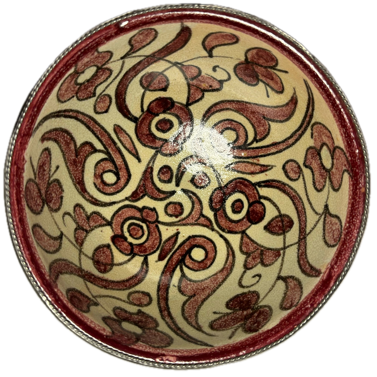 Red Flower Mini Ceramic Safi Bowl