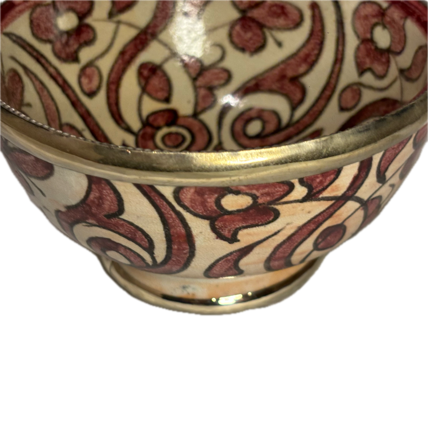 Red Flower Mini Ceramic Safi Bowl