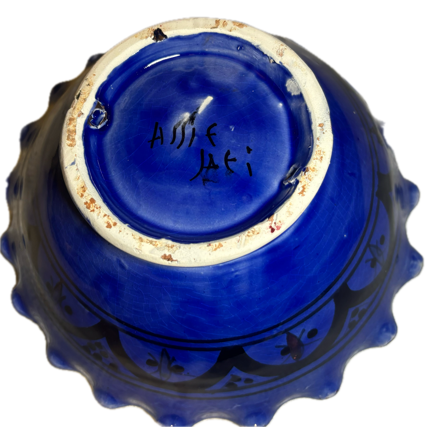 Midnight Blue Safi Fluted Ceramic Bowl