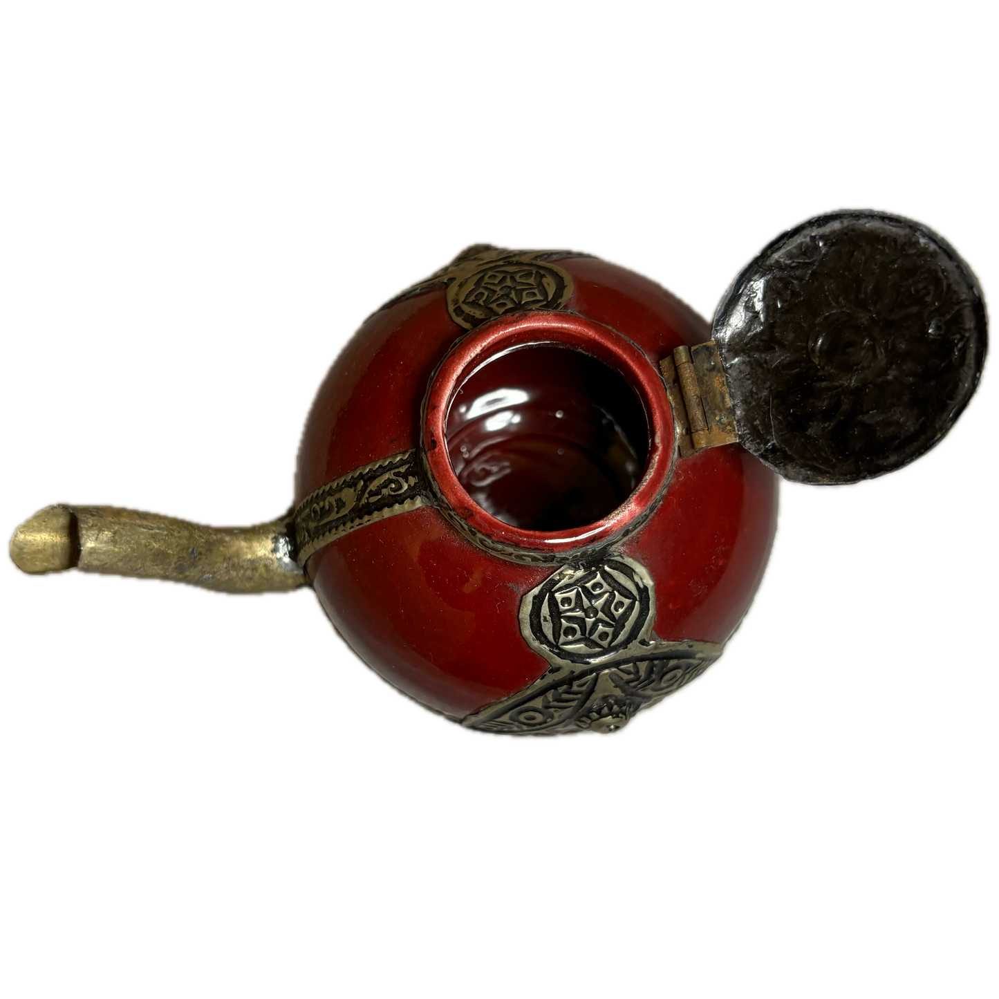 Maroon Mini Decorative Teapot