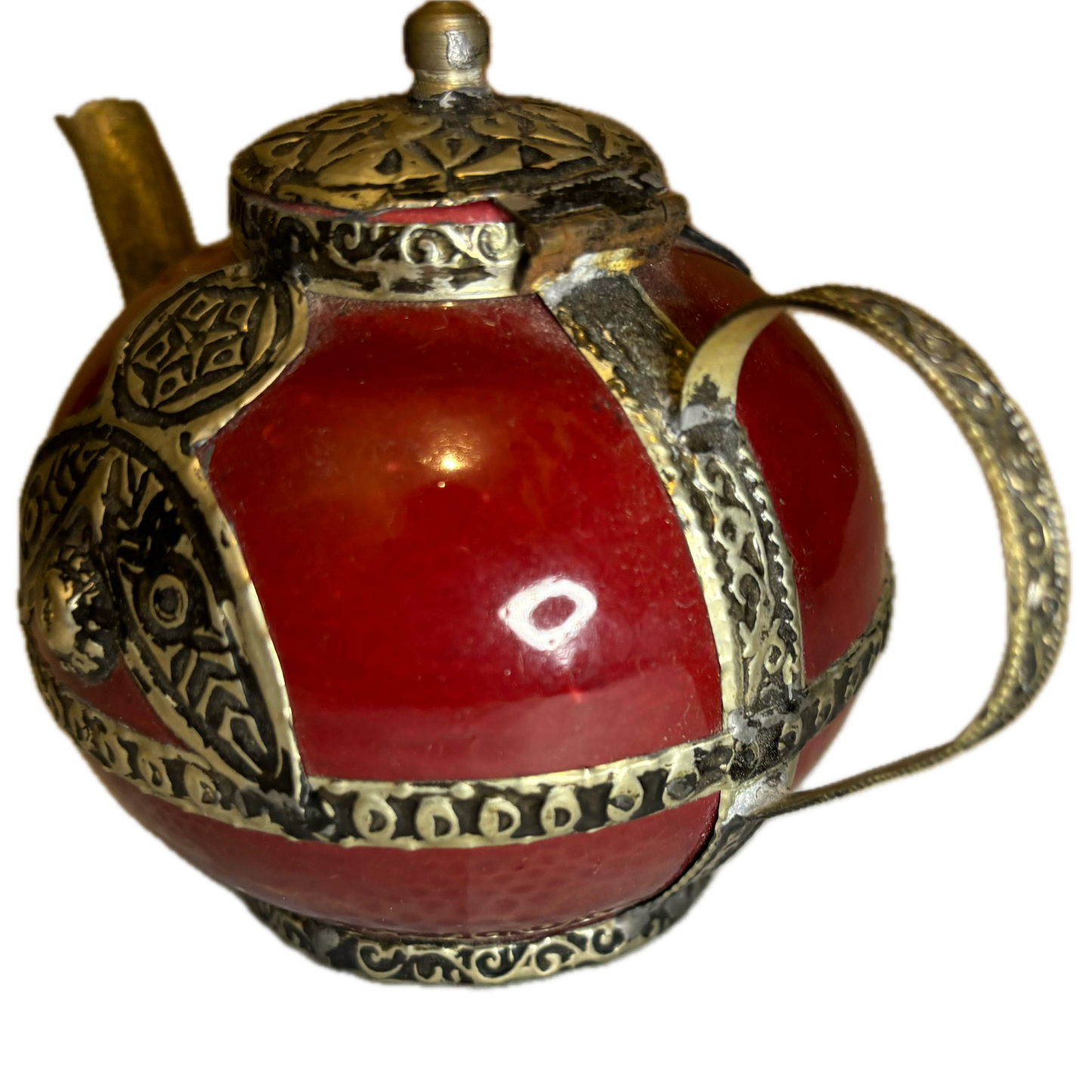 Maroon Mini Decorative Teapot