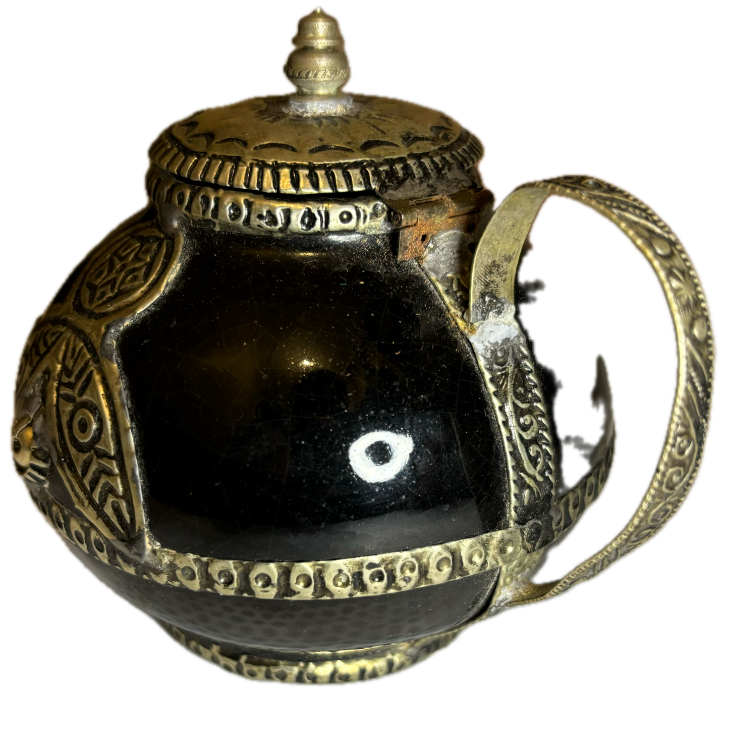 Black Mini Decorative Teapot