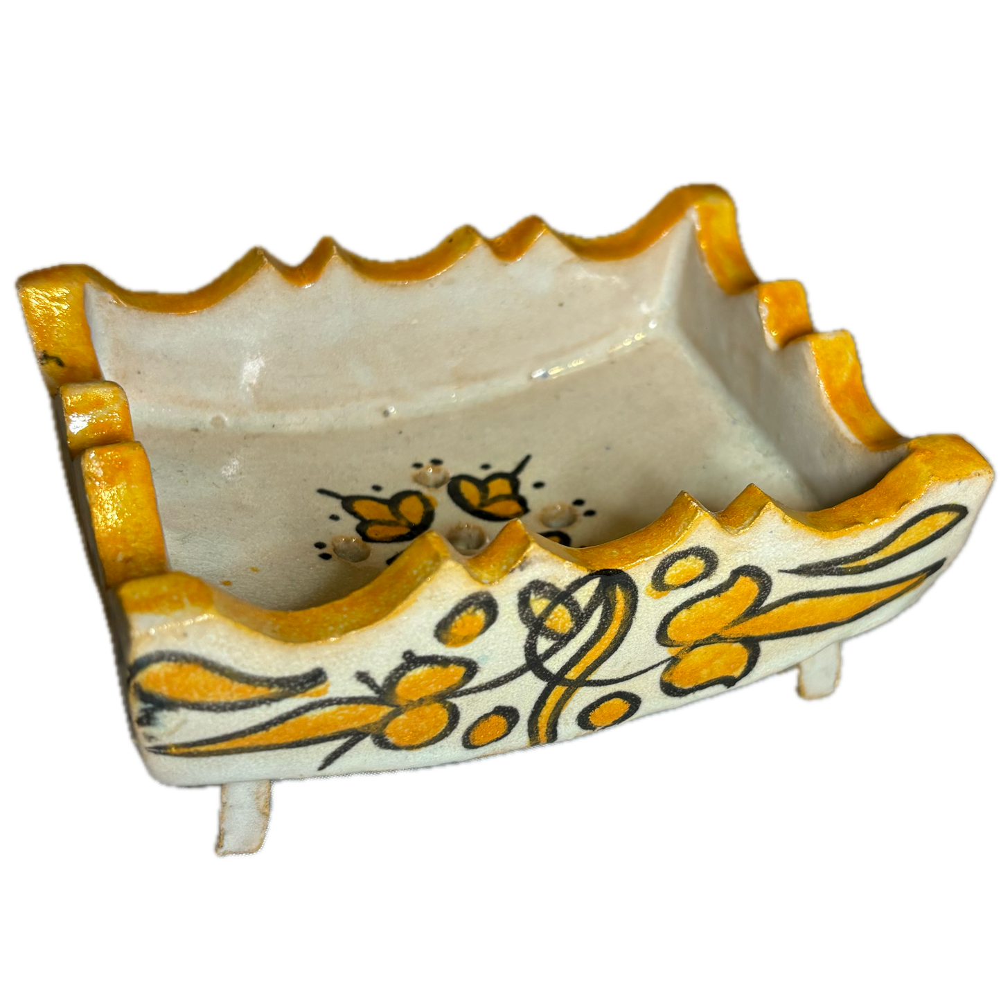 Yellow Ceramic Safi Soap Holder