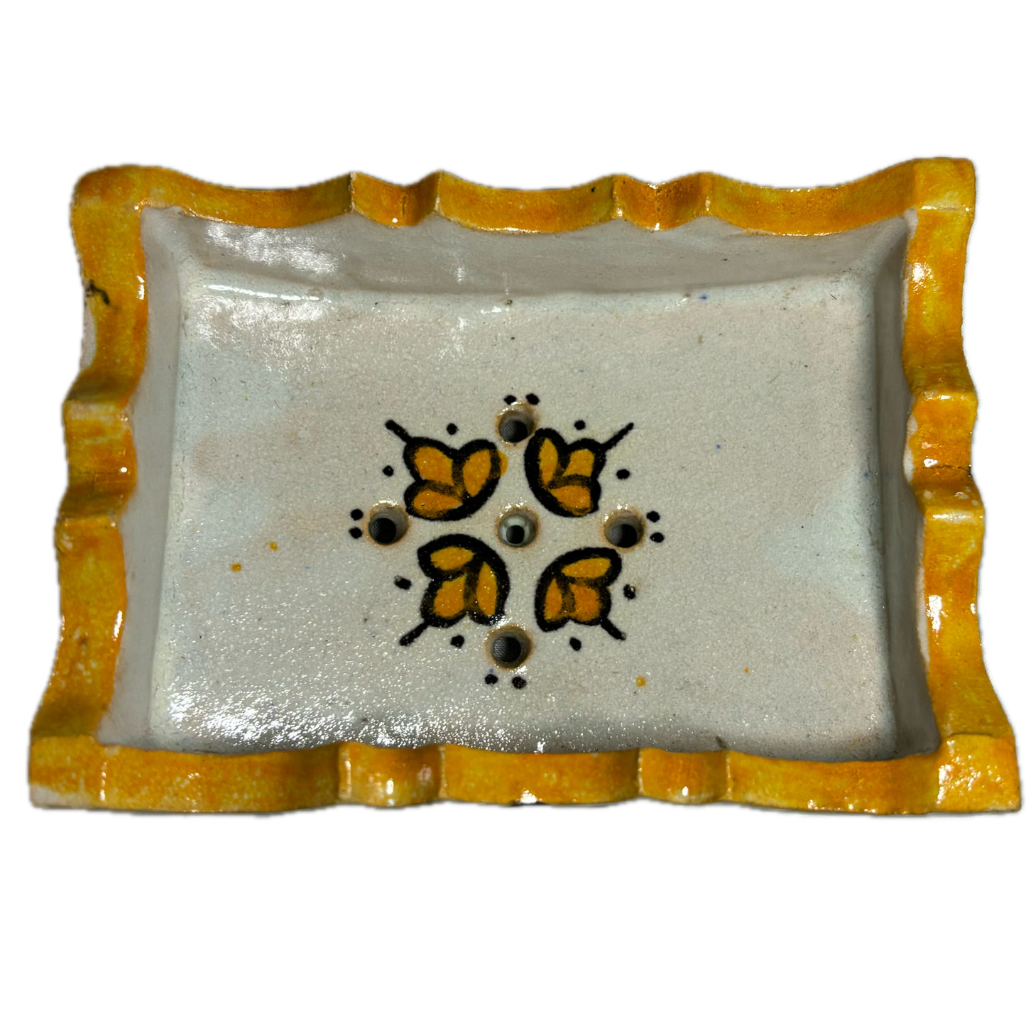 Yellow Ceramic Safi Soap Holder