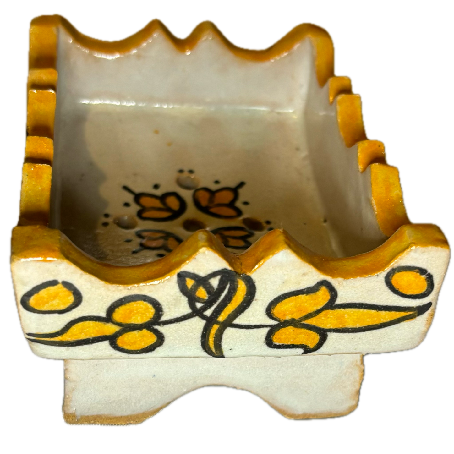 Yellow Ceramic Safi Soap Holder