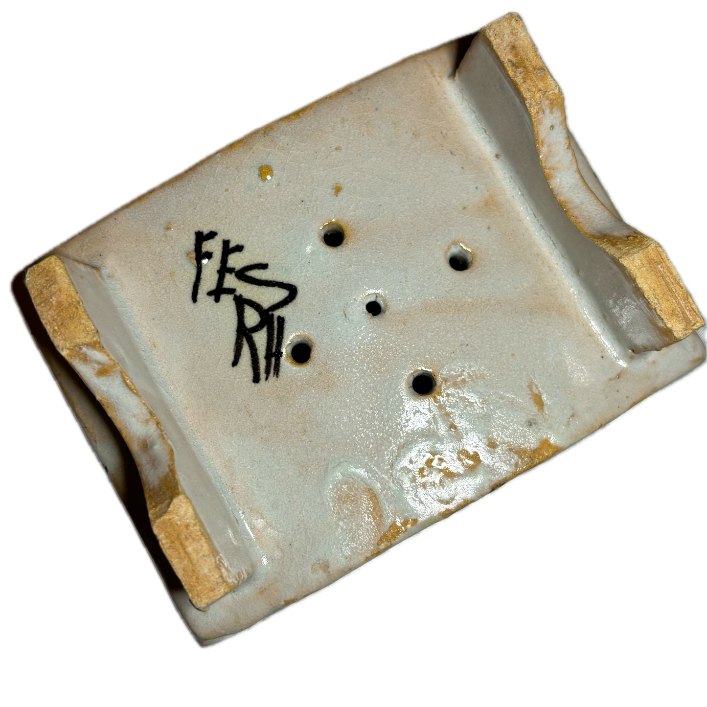 Yellow Ceramic Fes Soap Holder