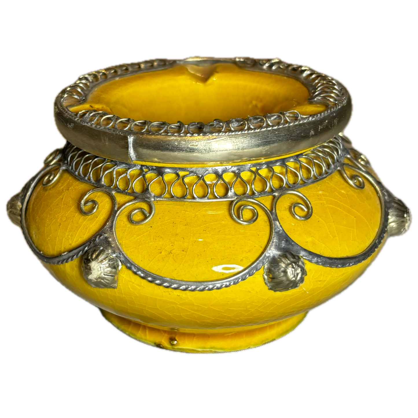 Yellow Metal Embellished Safi Ashtray