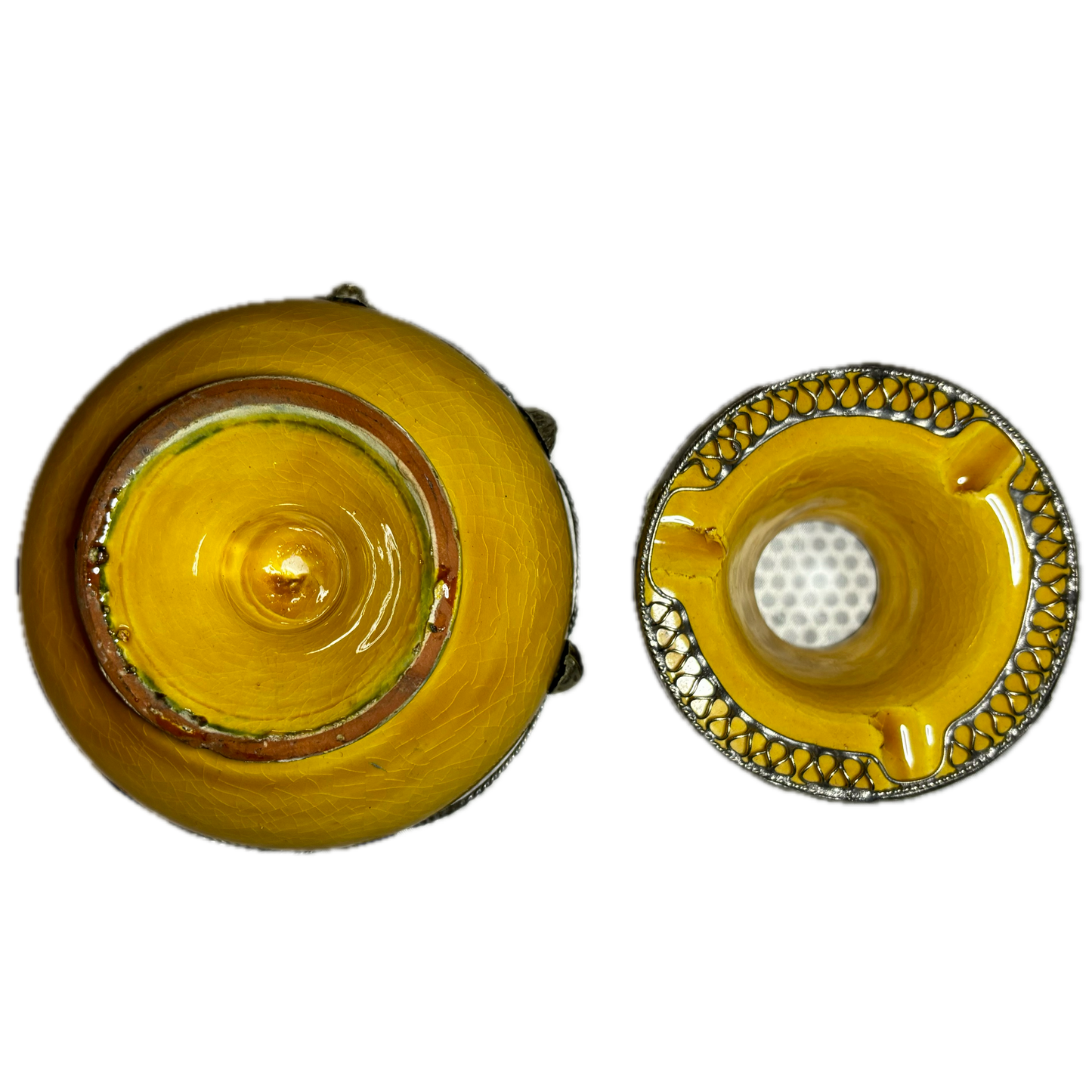 Yellow Metal Embellished Safi Ashtray
