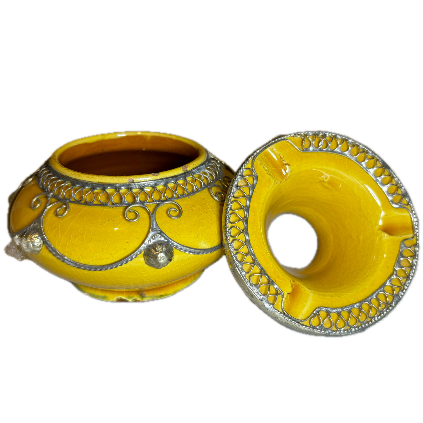 Yellow Metal Embellished Safi Ashtray