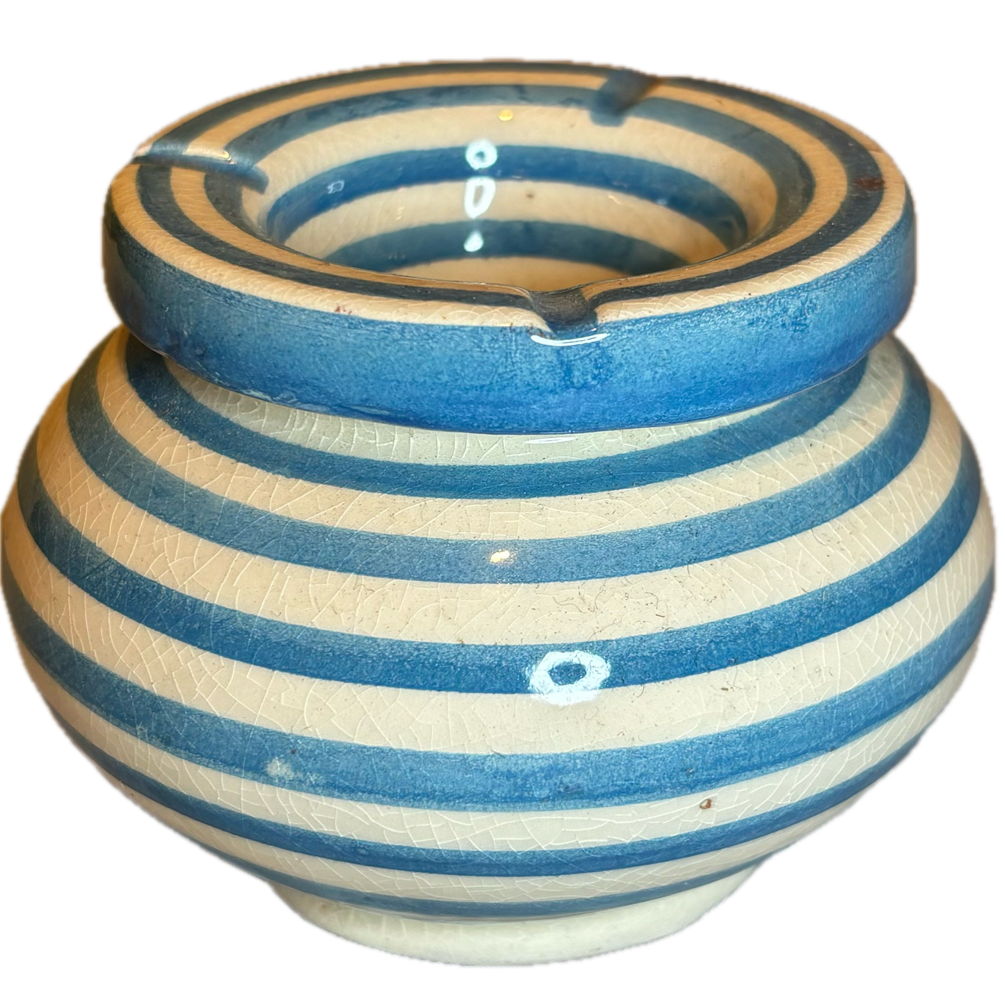Sky Blue Striped Safi Ashtray