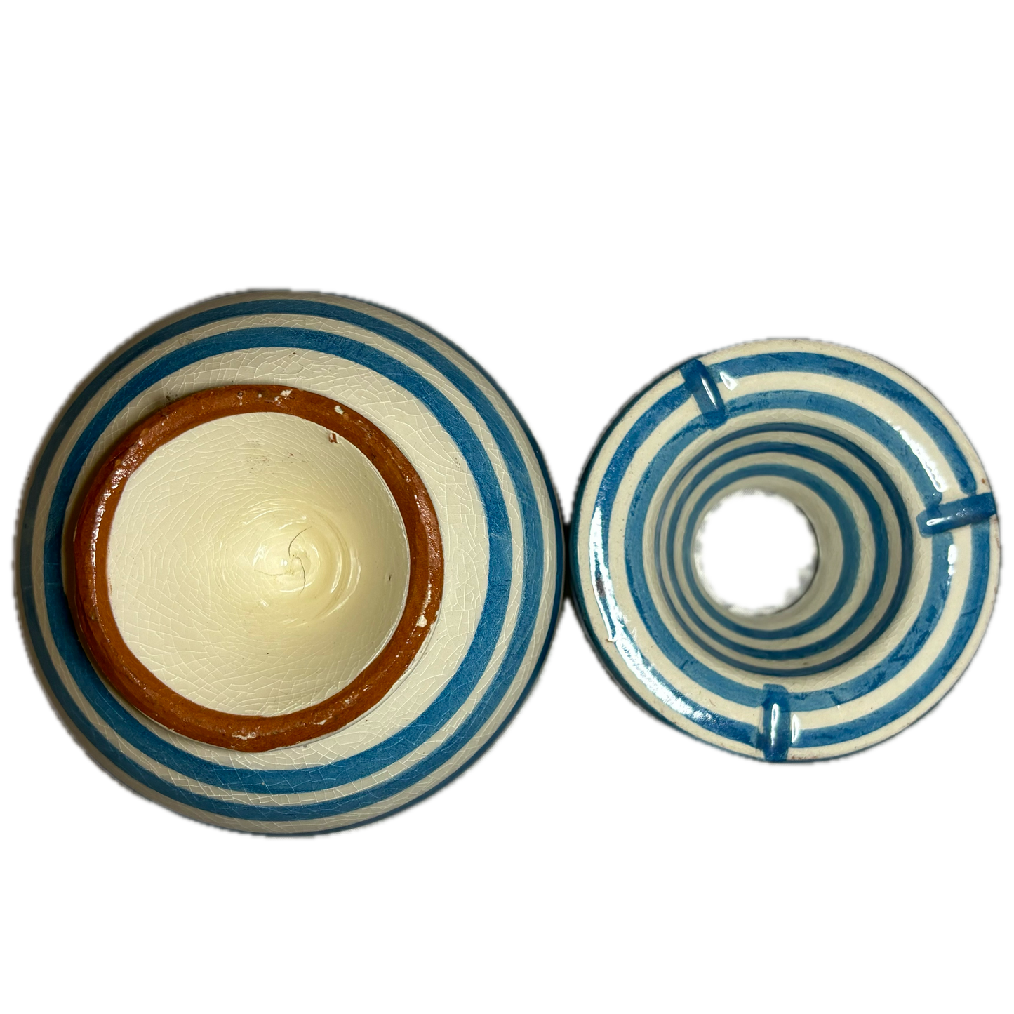 Sky Blue Striped Safi Ashtray