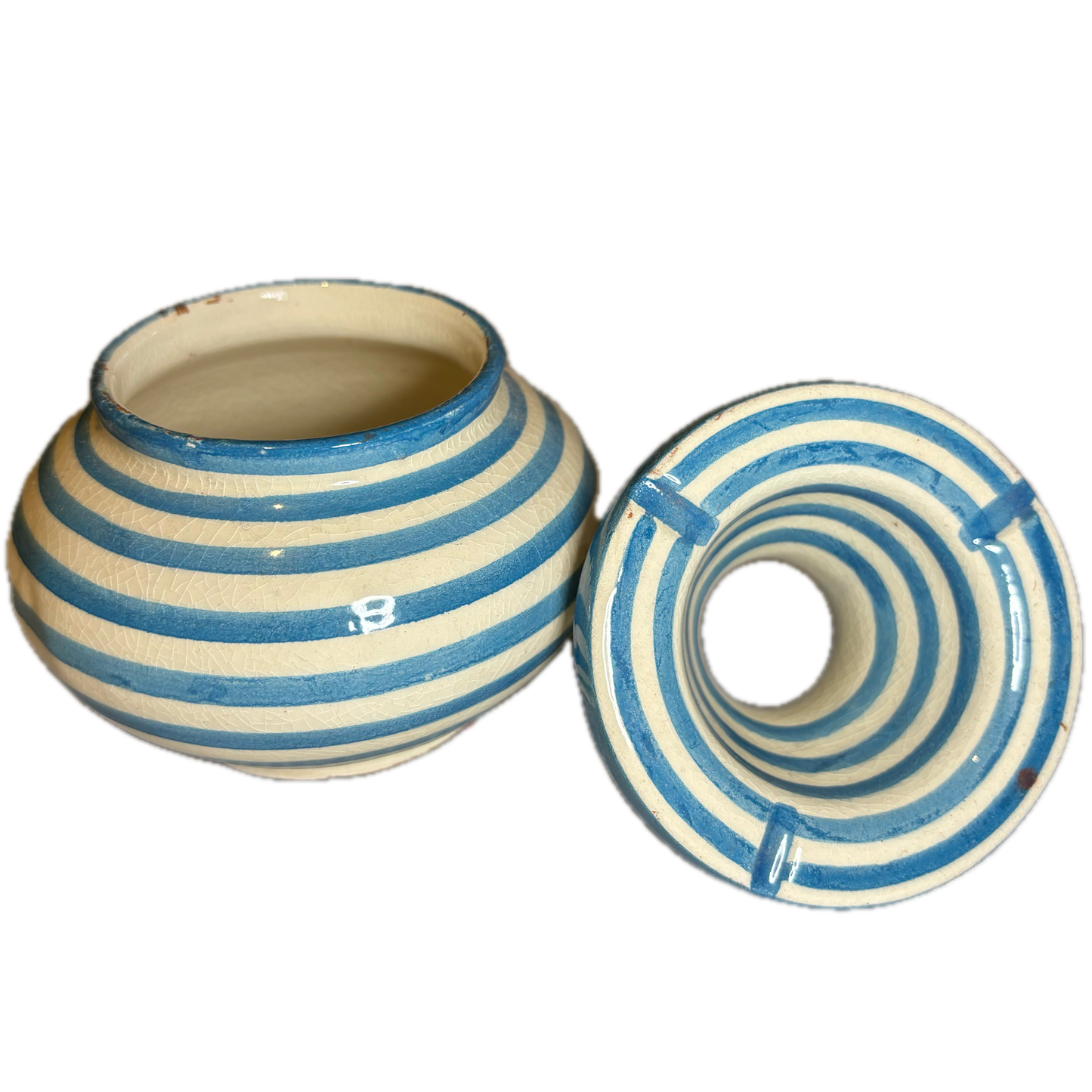 Sky Blue Striped Safi Ashtray