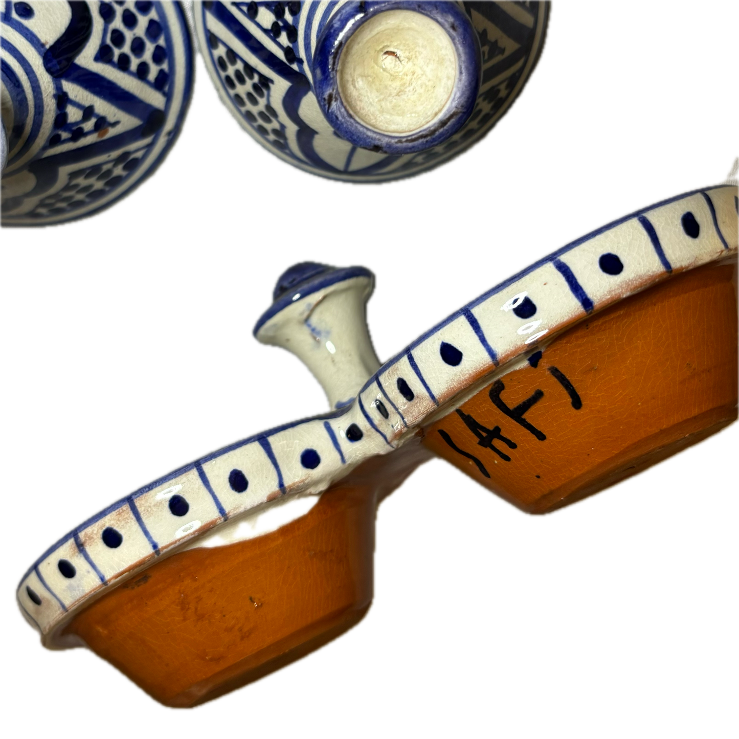 White & Blue Tagine Spice Holder XL