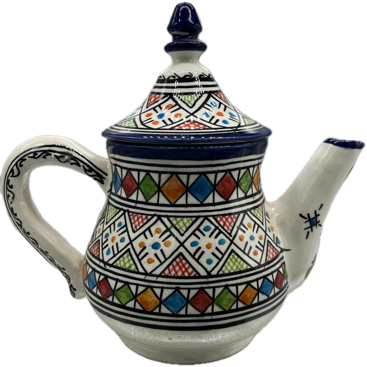 Multicoloured Fes Ceramic Teapot
