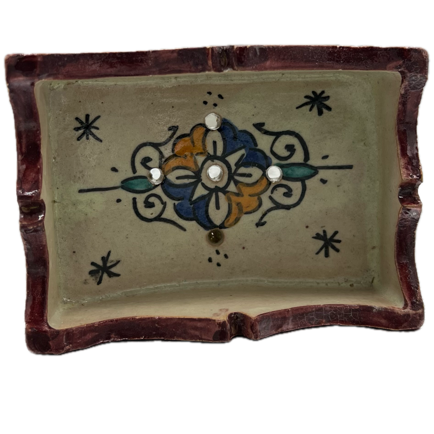 Red Ceramic Safi Soap Holder
