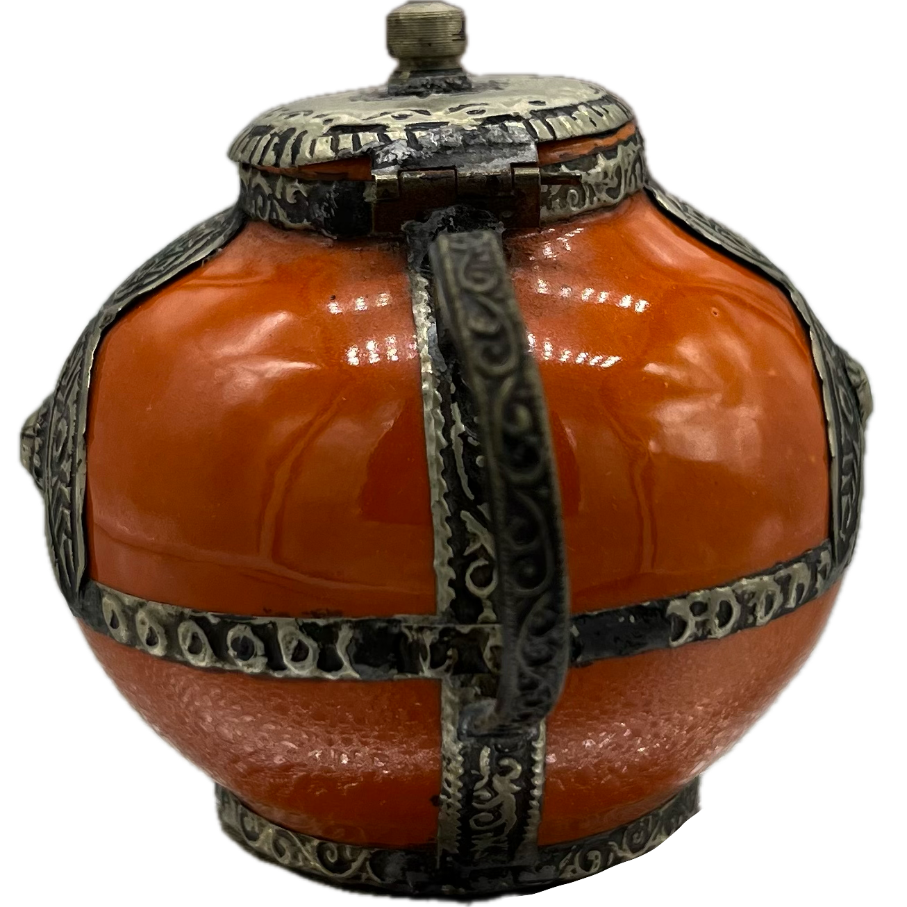 Orange Mini Decorative Teapot