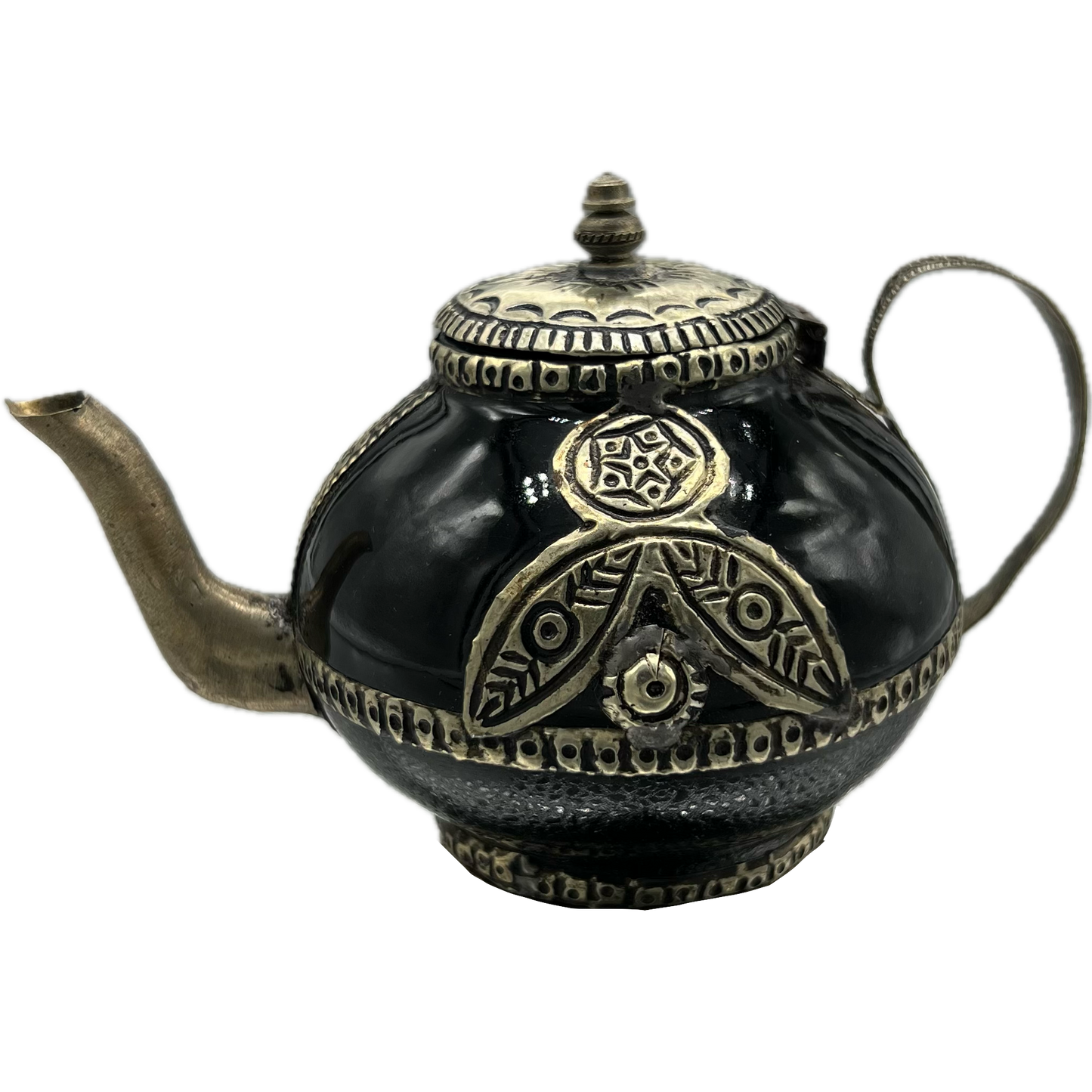 Black Mini Decorative Teapot