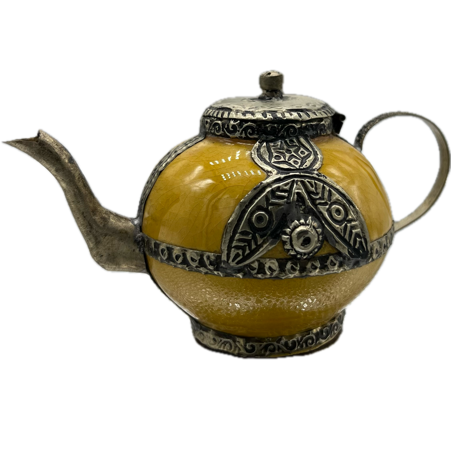 Yellow Mini Decorative Teapot