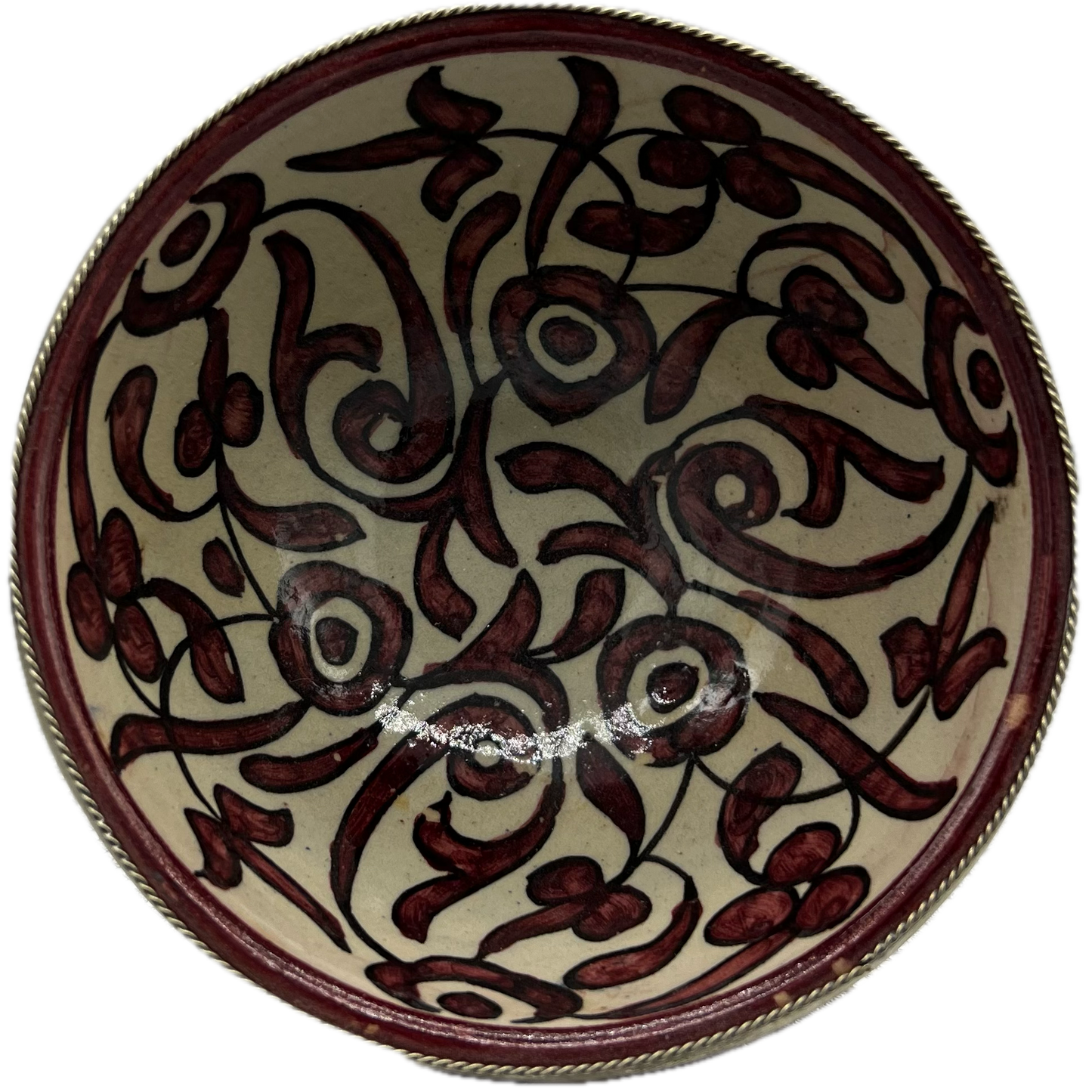 Red Small Floral Ceramic Bowl