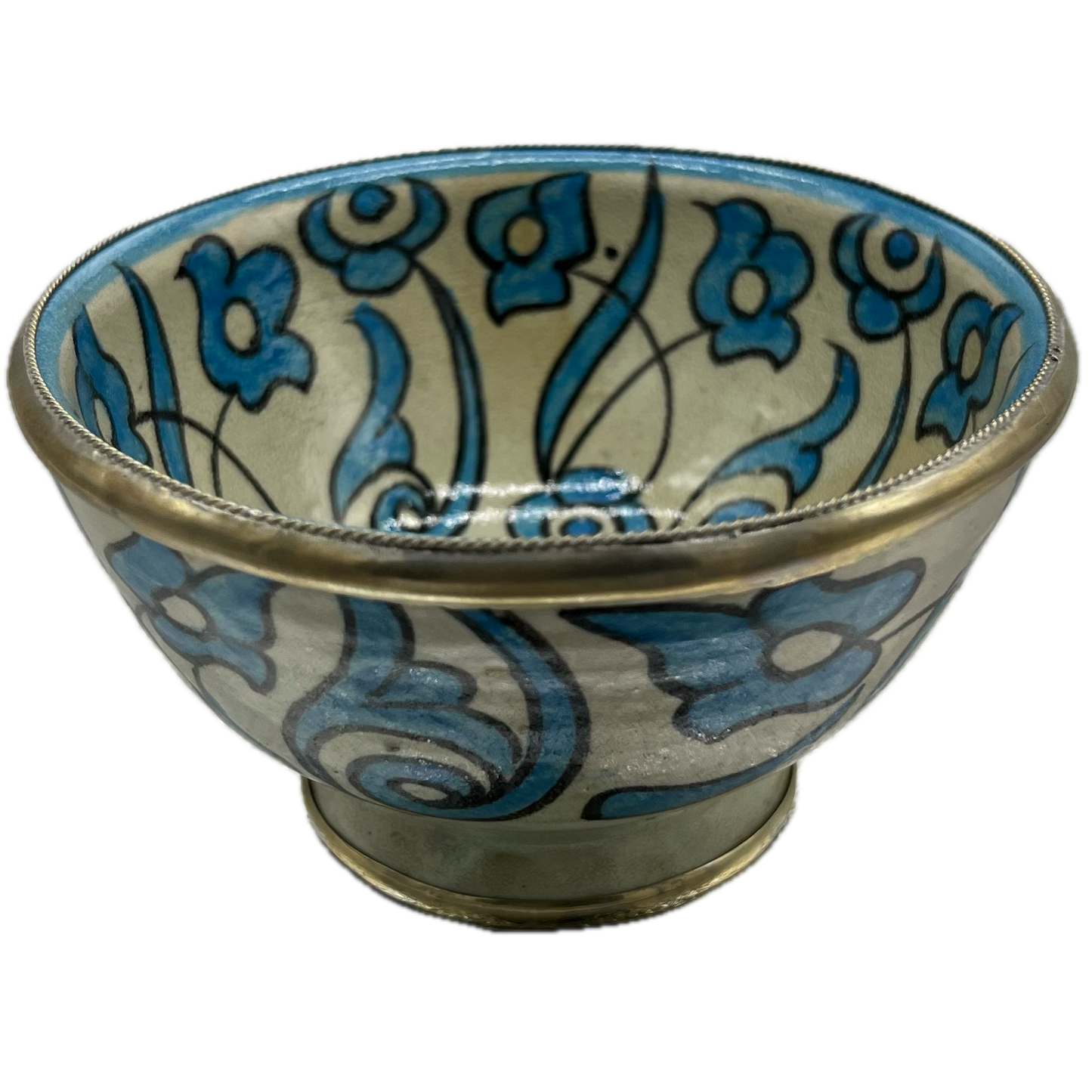 Blue Small Floral Ceramic Bowl