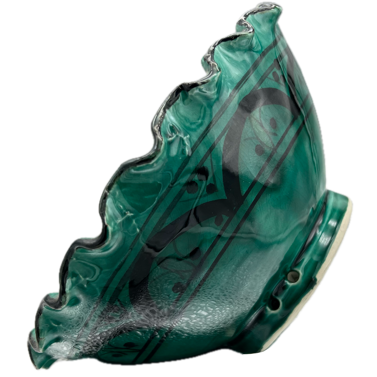 Emerald Green Safi Fluted Ceramic Bowl