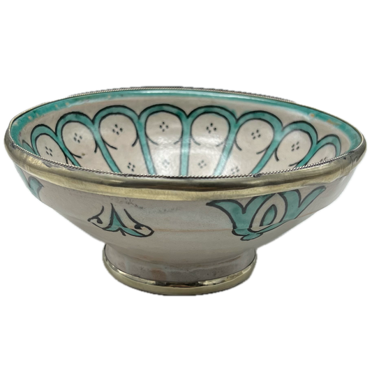 Teal Safi Medium Ceramic Bowl