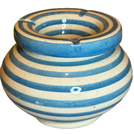 Sky Blue Striped Safi Ashtray