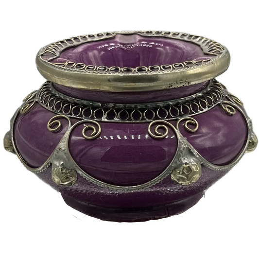 Purple Metal Embellished Safi Ashtray
