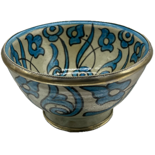 Blue Small Floral Ceramic Bowl