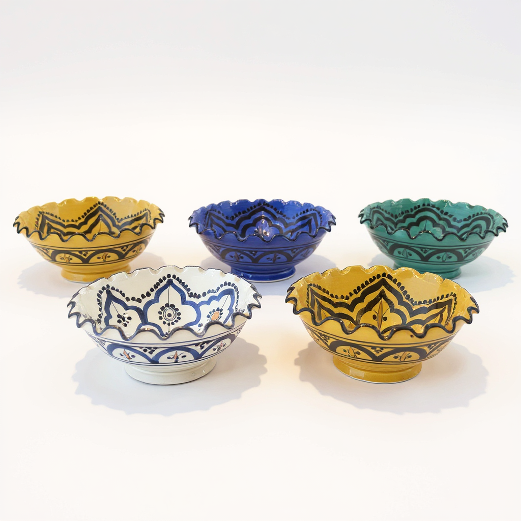 Moroccan Fluted Safi Ceramic Bowl